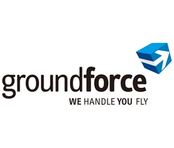 Groundforce logo with arrow graphic.