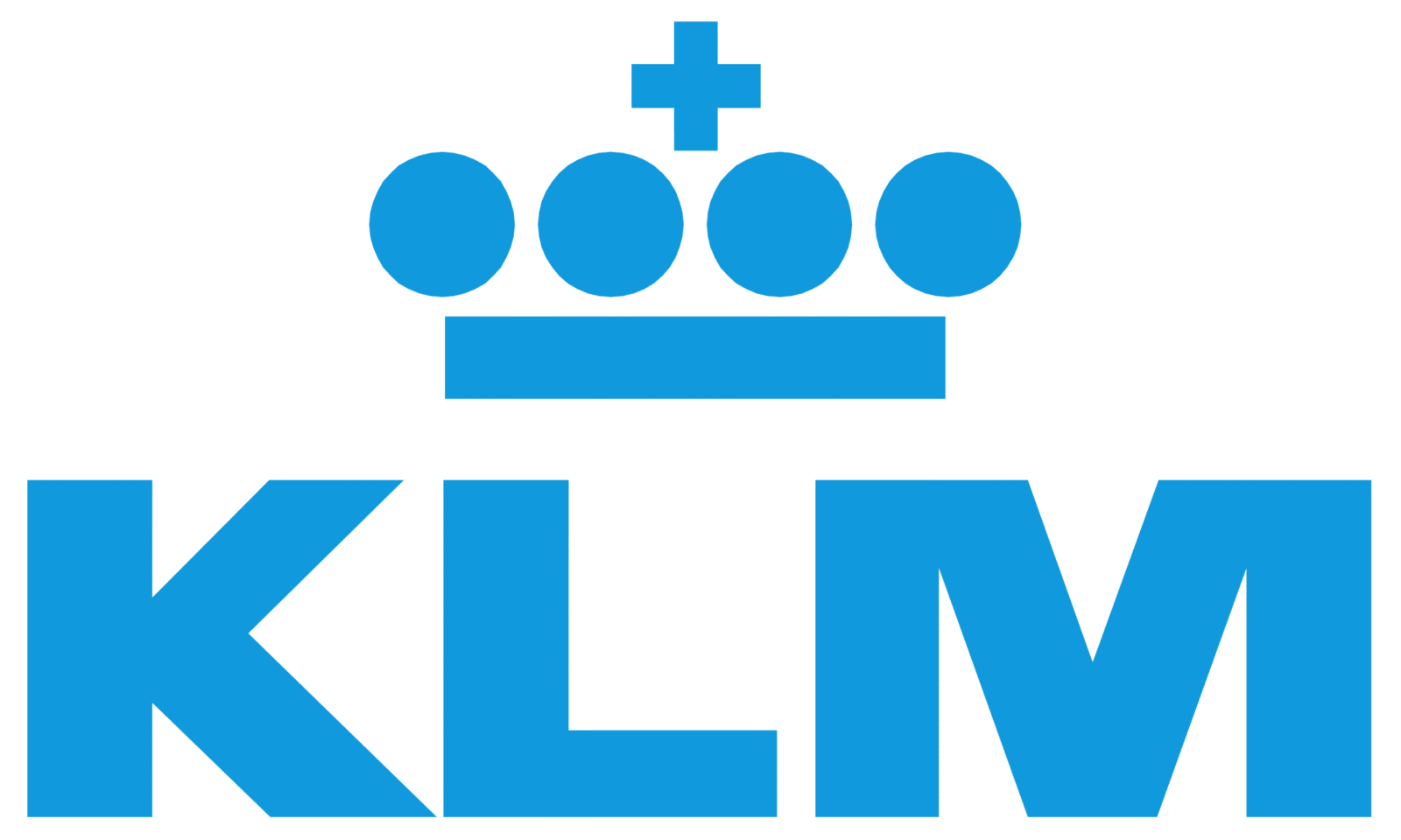KLM logo with blue crown design