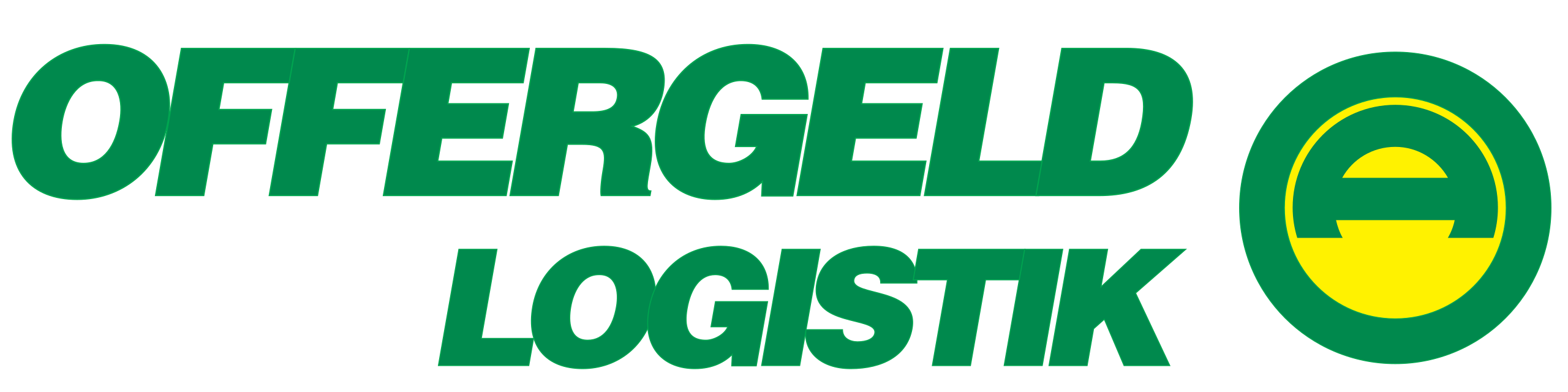 Offergeld Logistik logo with green and yellow design.