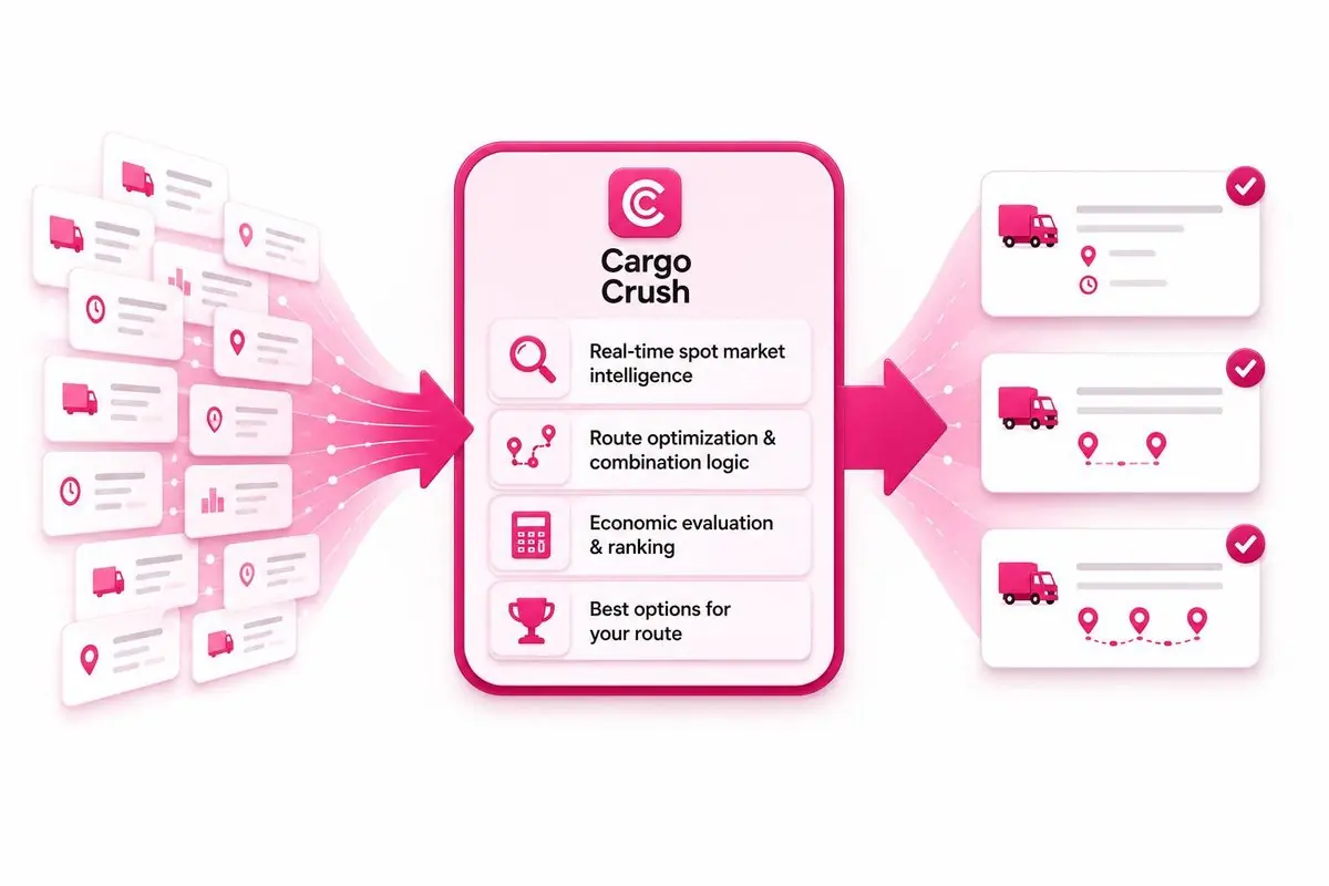 Cargo Crush platform optimizes freight routes into ranked options